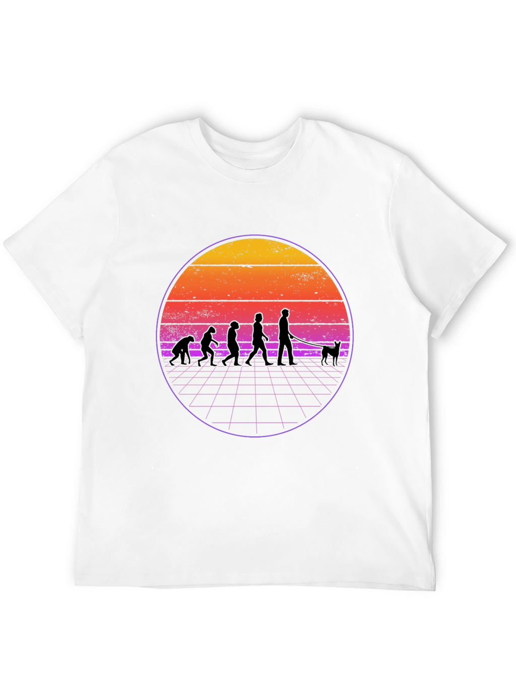 Retro Evolution Dog Walker T-Shirt