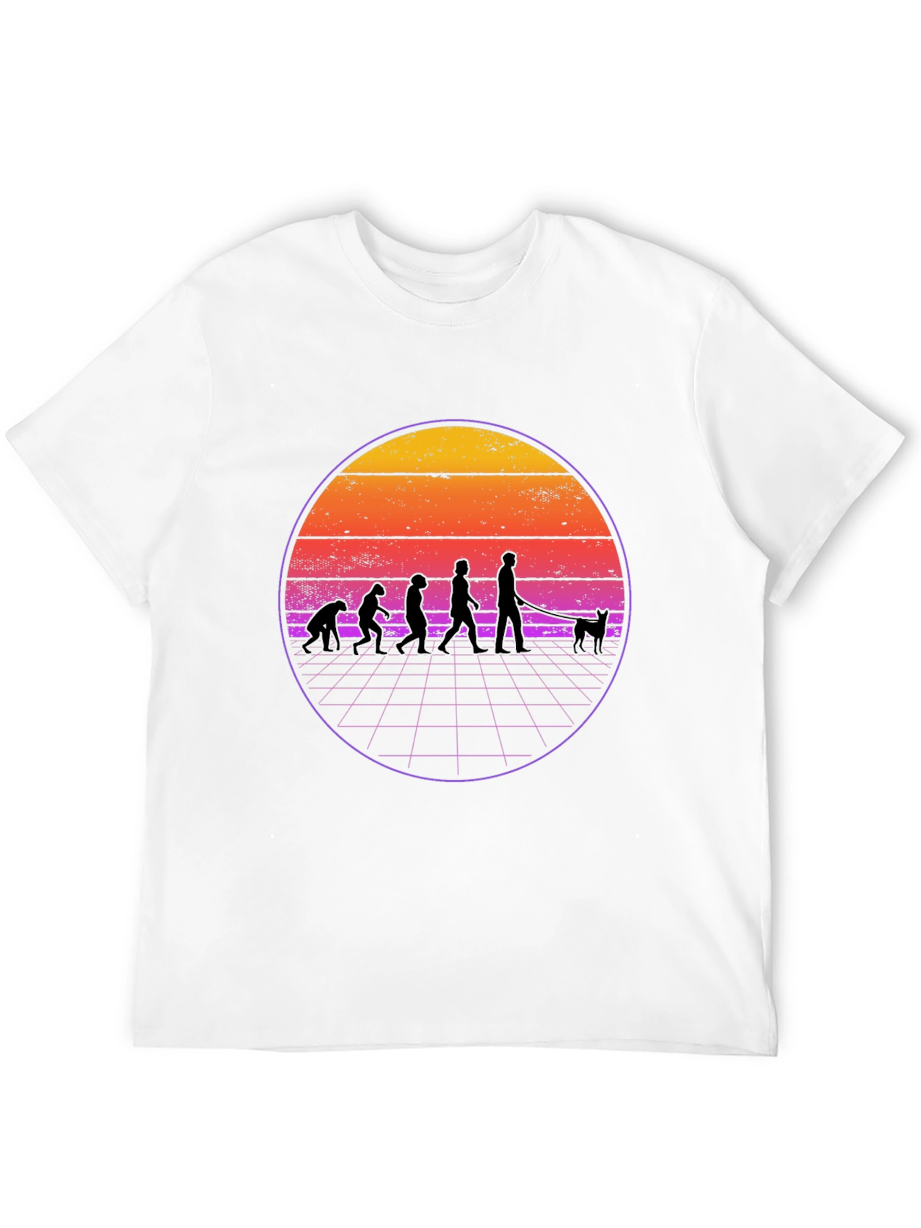 Retro Evolution Dog Walker T-Shirt