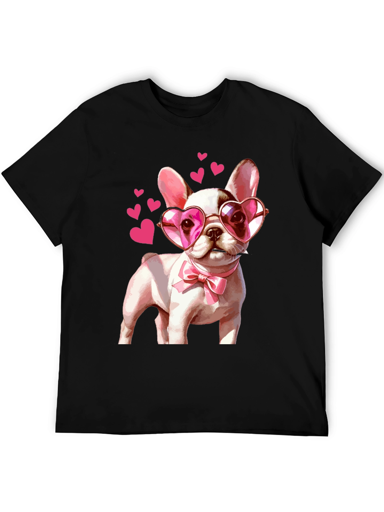 Dog Lover T-Shirt - Valentines Puppy Heart Glasses