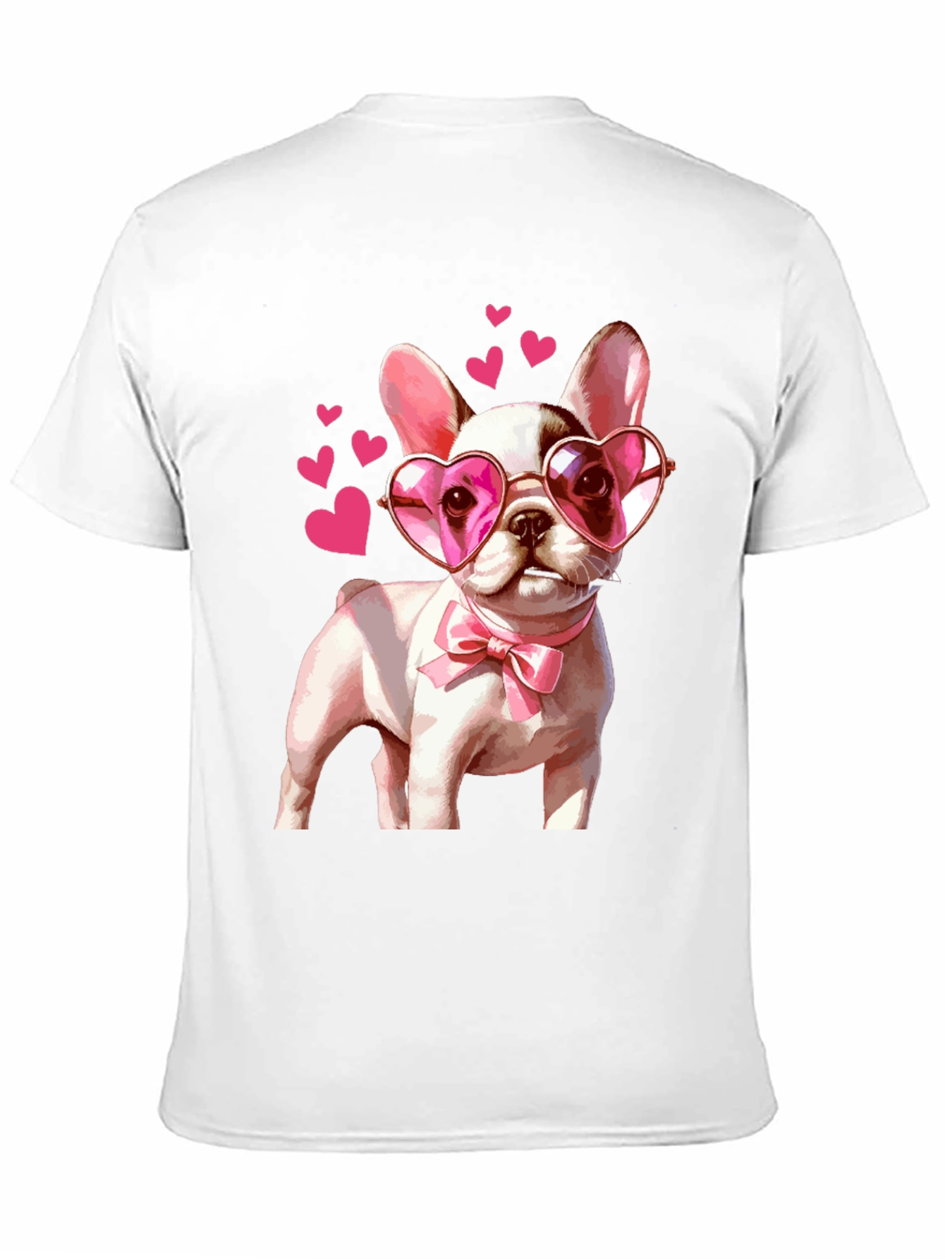 Dog Lover T-Shirt - Valentines Puppy Heart Glasses