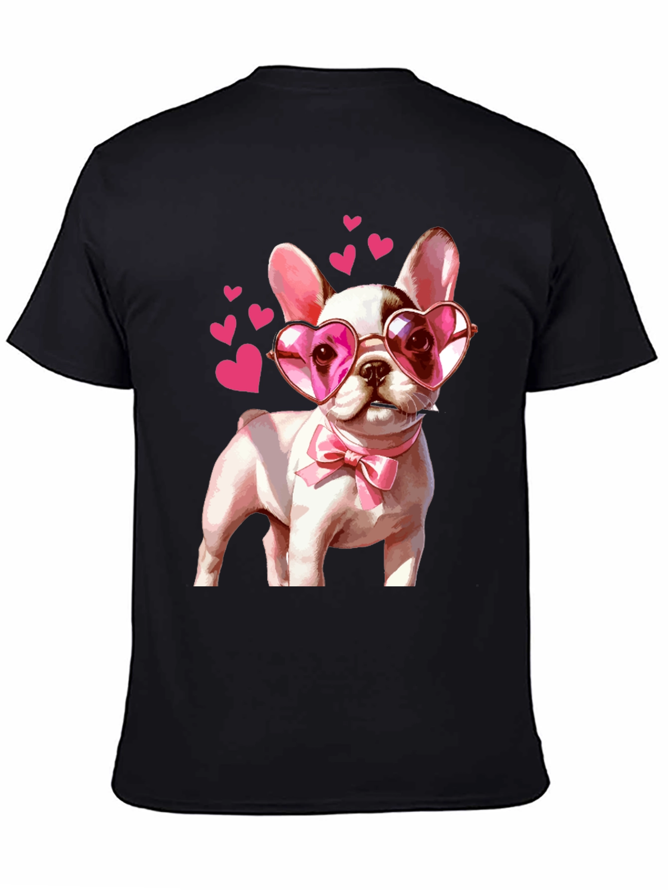 Dog Lover T-Shirt - Valentines Puppy Heart Glasses
