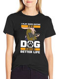 Bass Guitar Dog Lover T-Shirt