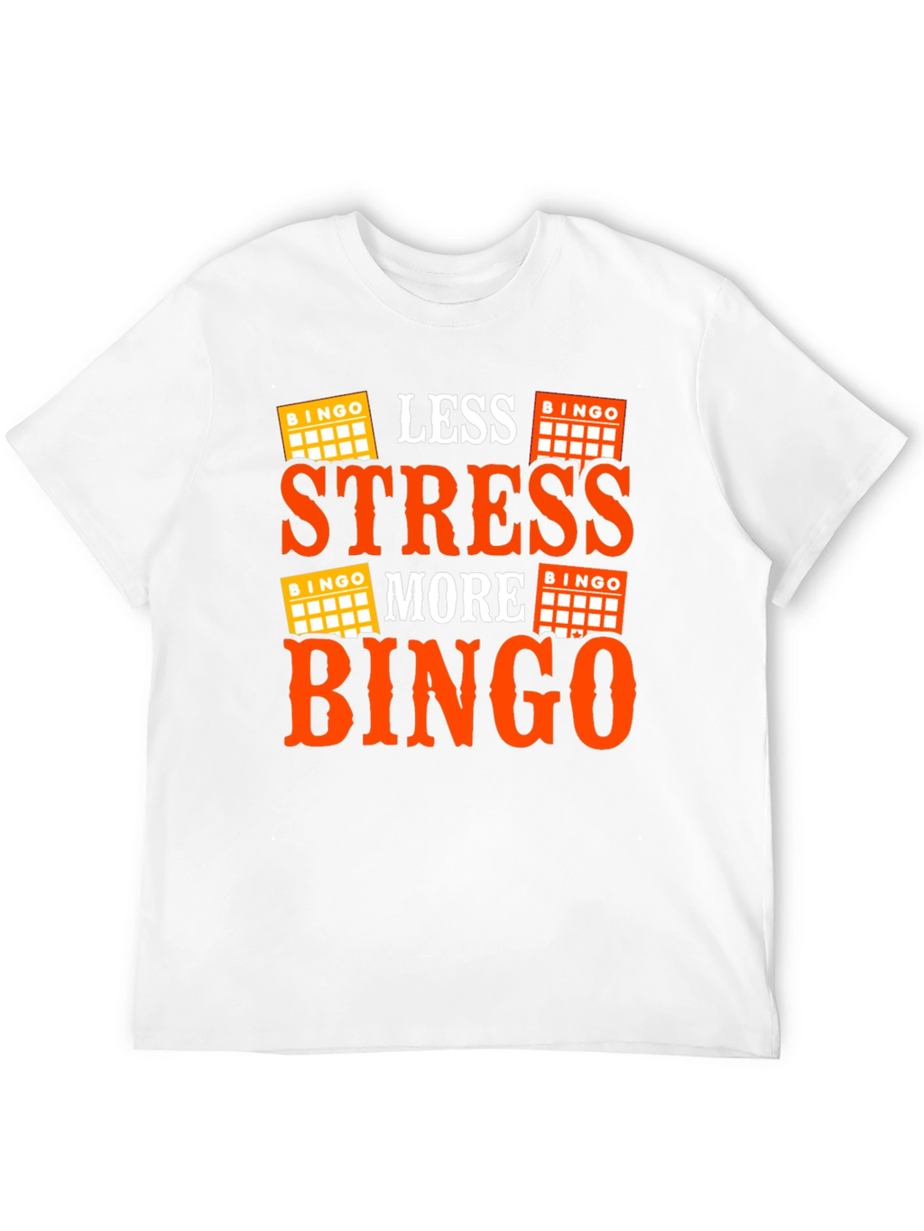 Less Stress More Bingo Black T-Shirt