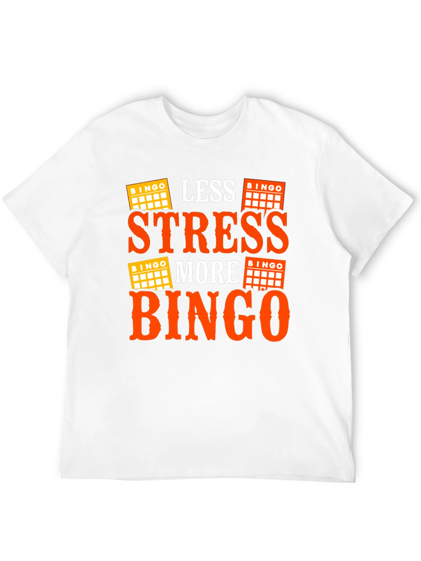 Less Stress More Bingo Black T-Shirt