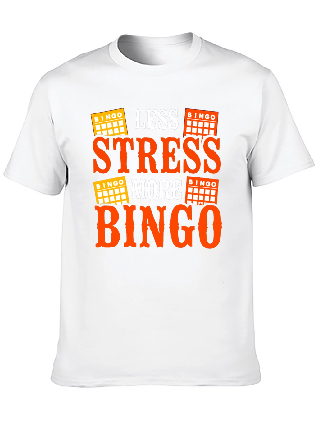 Less Stress More Bingo Black T-Shirt