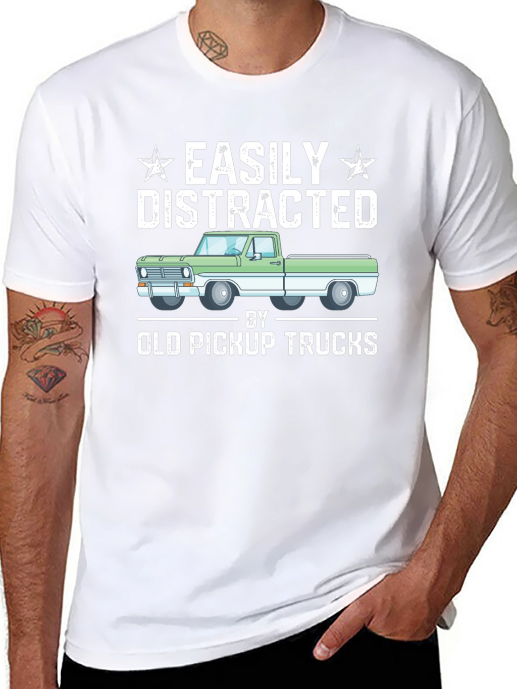 Easily Distracted By Old Pickup Trucks T-Shirt