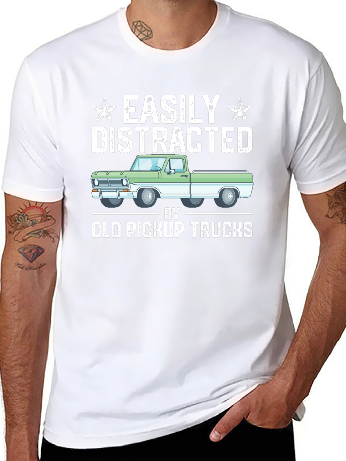 Easily Distracted By Old Pickup Trucks T-Shirt