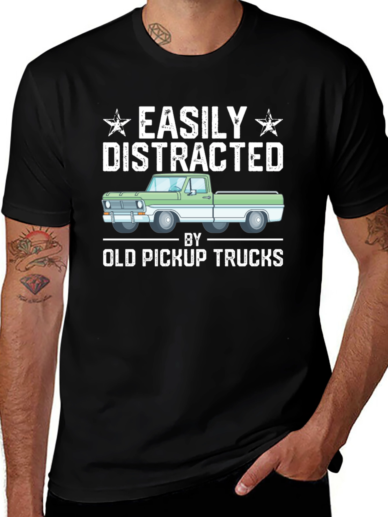Easily Distracted By Old Pickup Trucks T-Shirt
