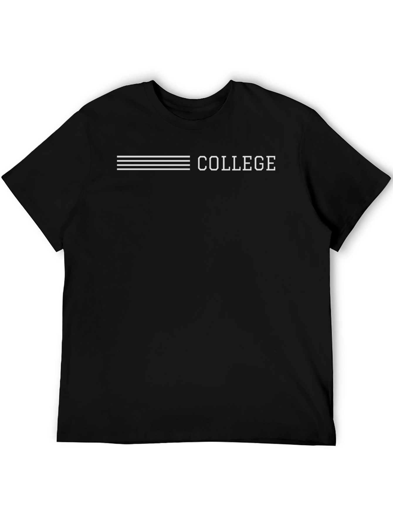 College Graphic Black T-Shirt