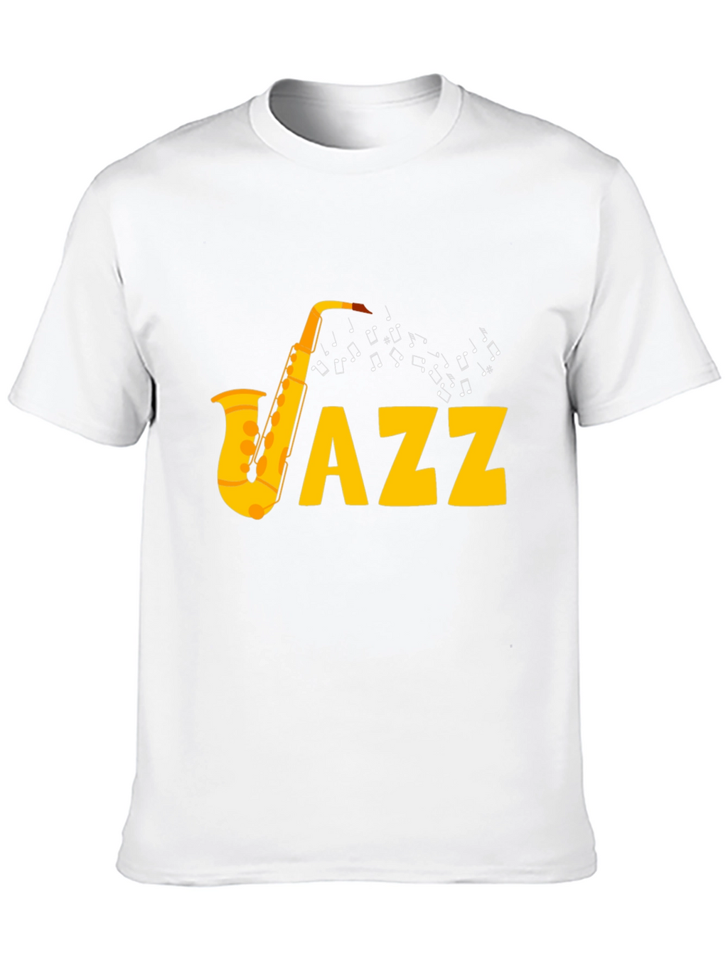 Jazz Saxophone Graphic Tee - Black Cotton T-Shirt