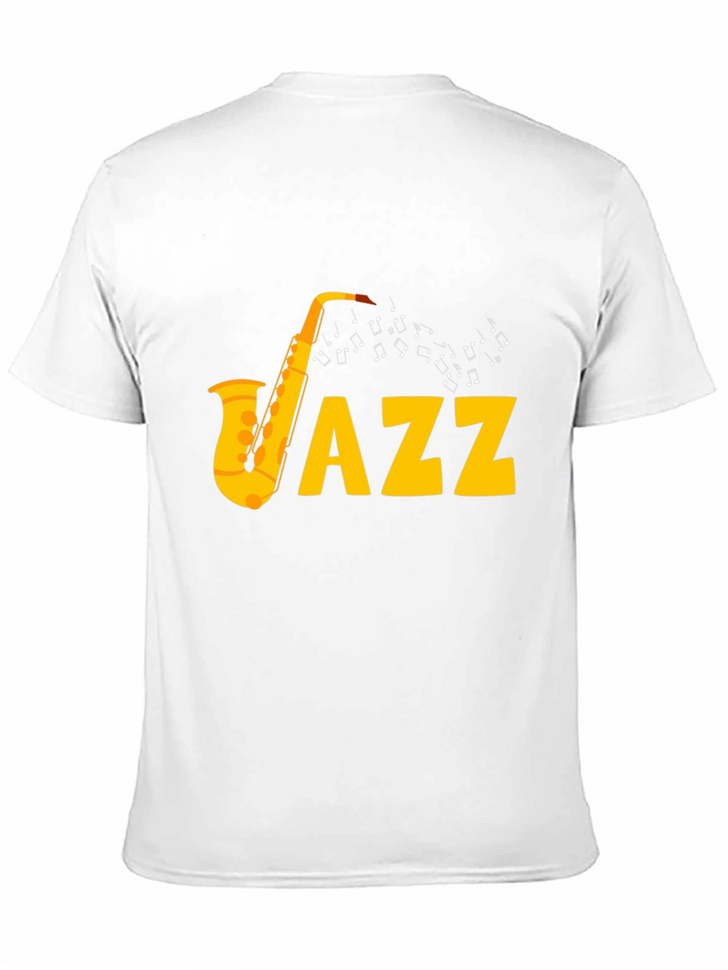 Jazz Saxophone Graphic Tee - Black Cotton T-Shirt