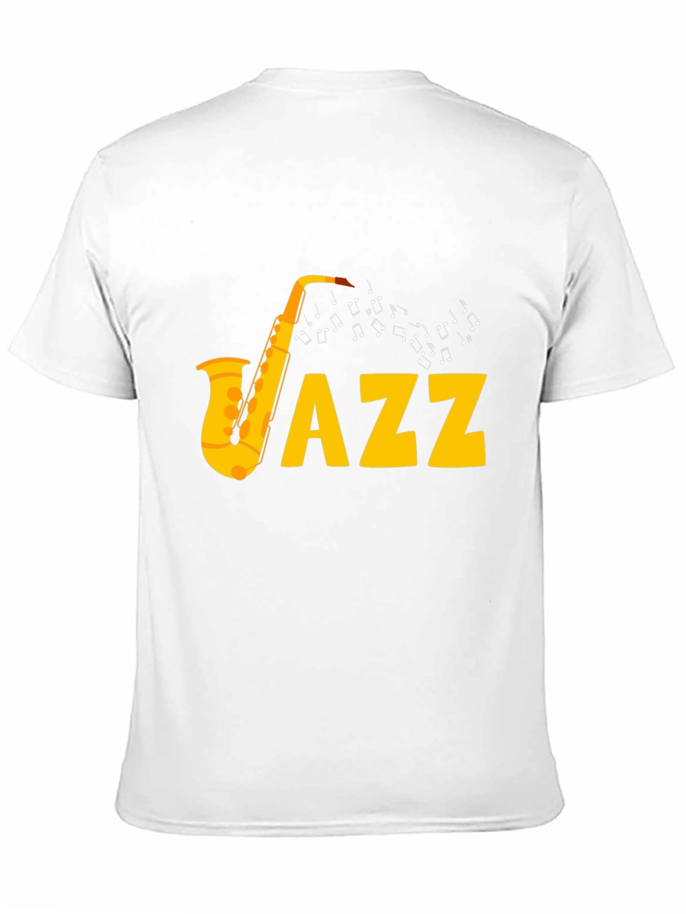 Jazz Saxophone Graphic Tee - Black Cotton T-Shirt