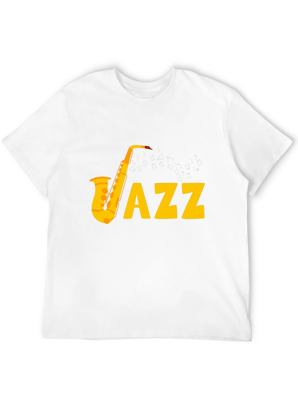 Jazz Saxophone Graphic Tee - Black Cotton T-Shirt