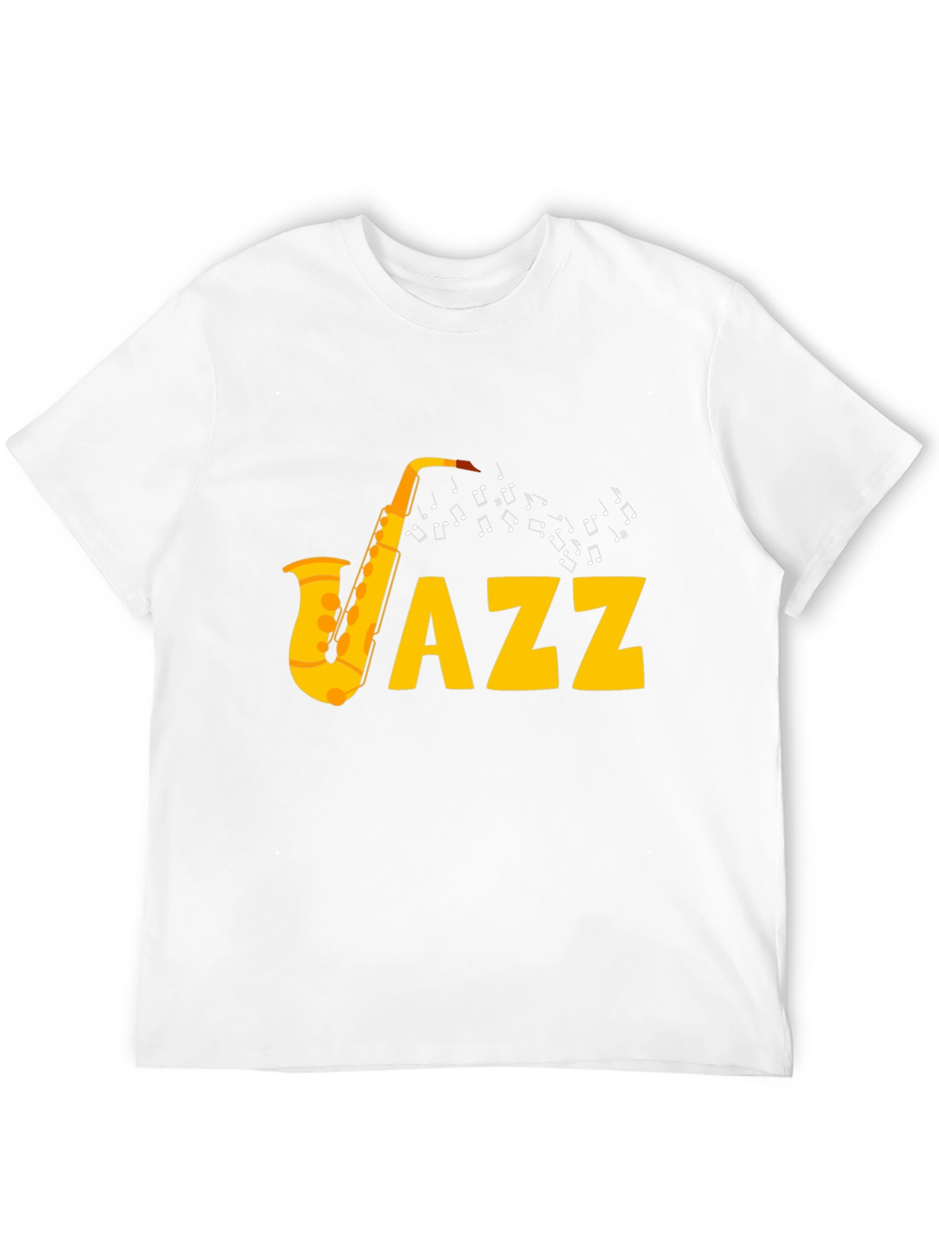 Jazz Saxophone Graphic Tee - Black Cotton T-Shirt