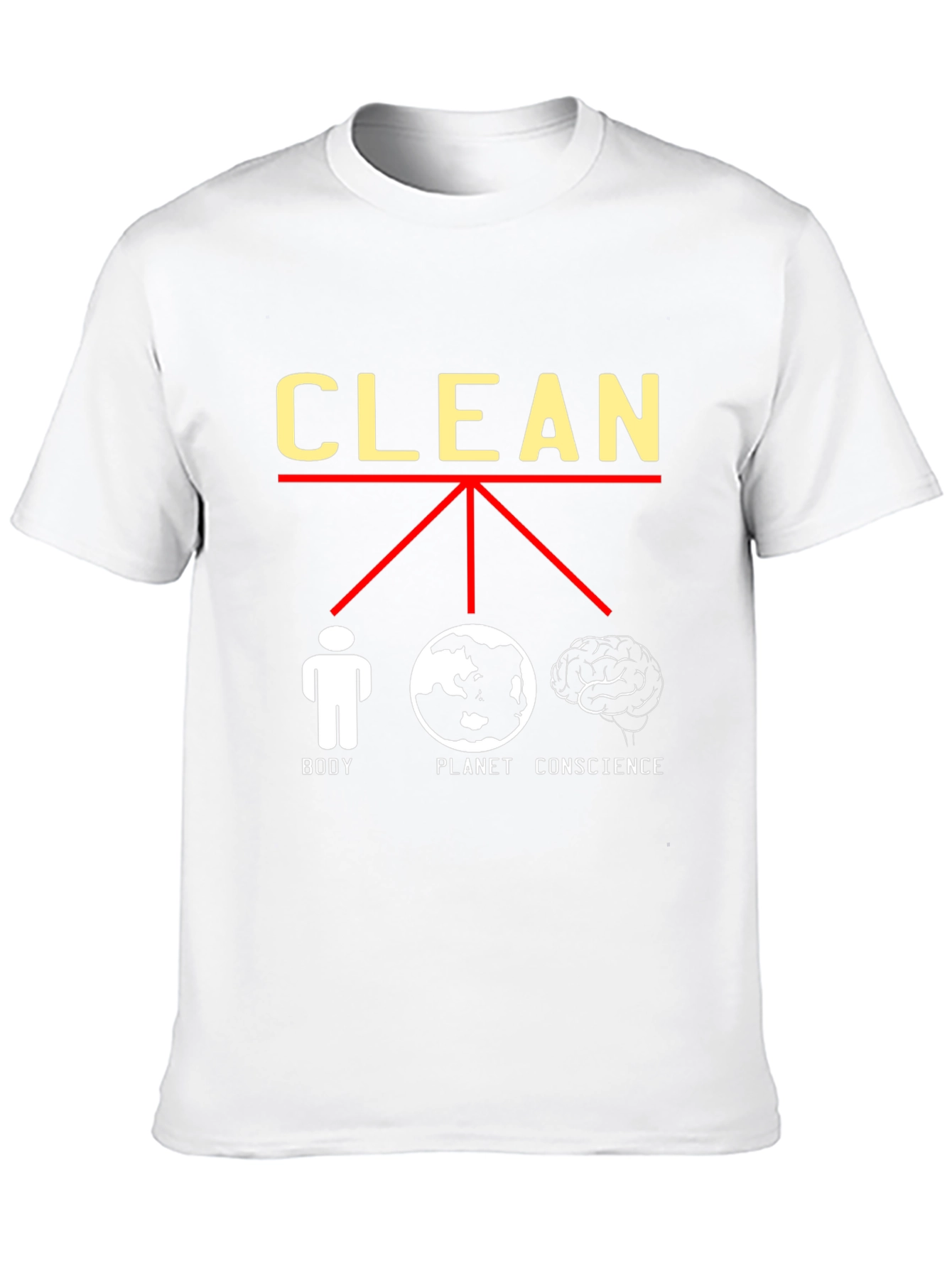 Clean Body Planet Conscience Graphic T-Shirt