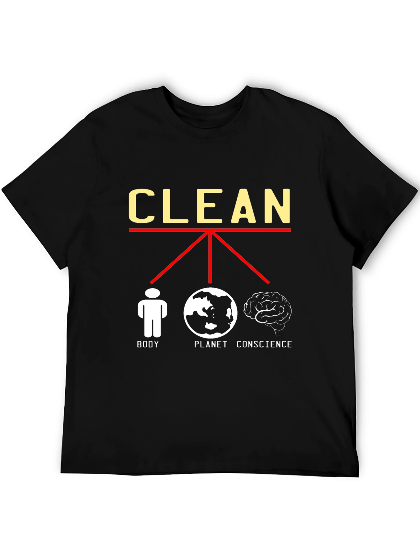 Clean Body Planet Conscience Graphic T-Shirt