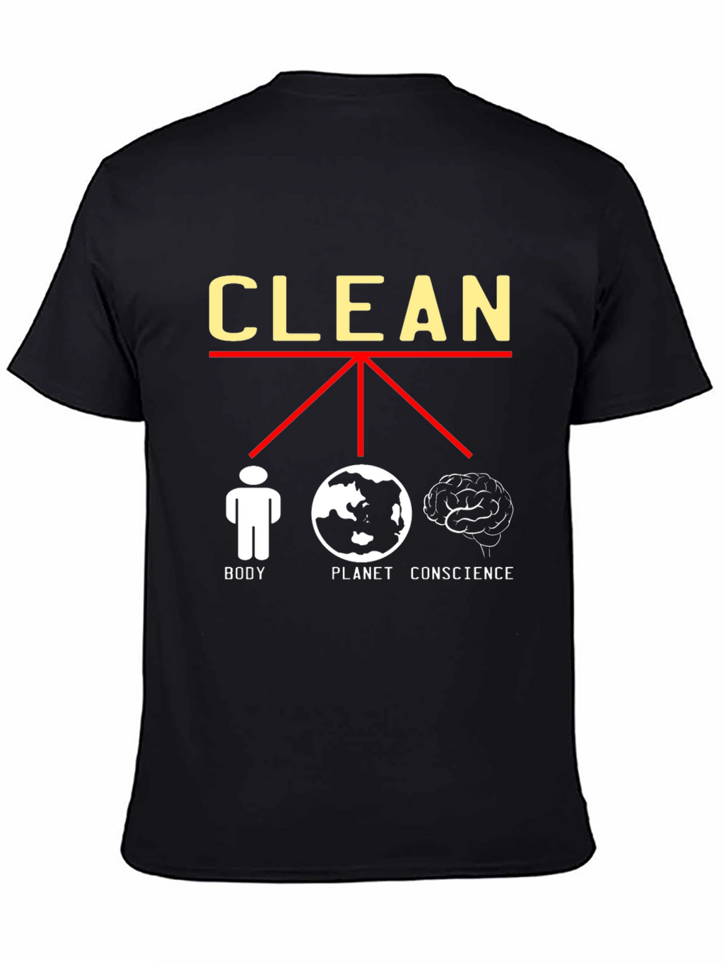Clean Body Planet Conscience Graphic T-Shirt