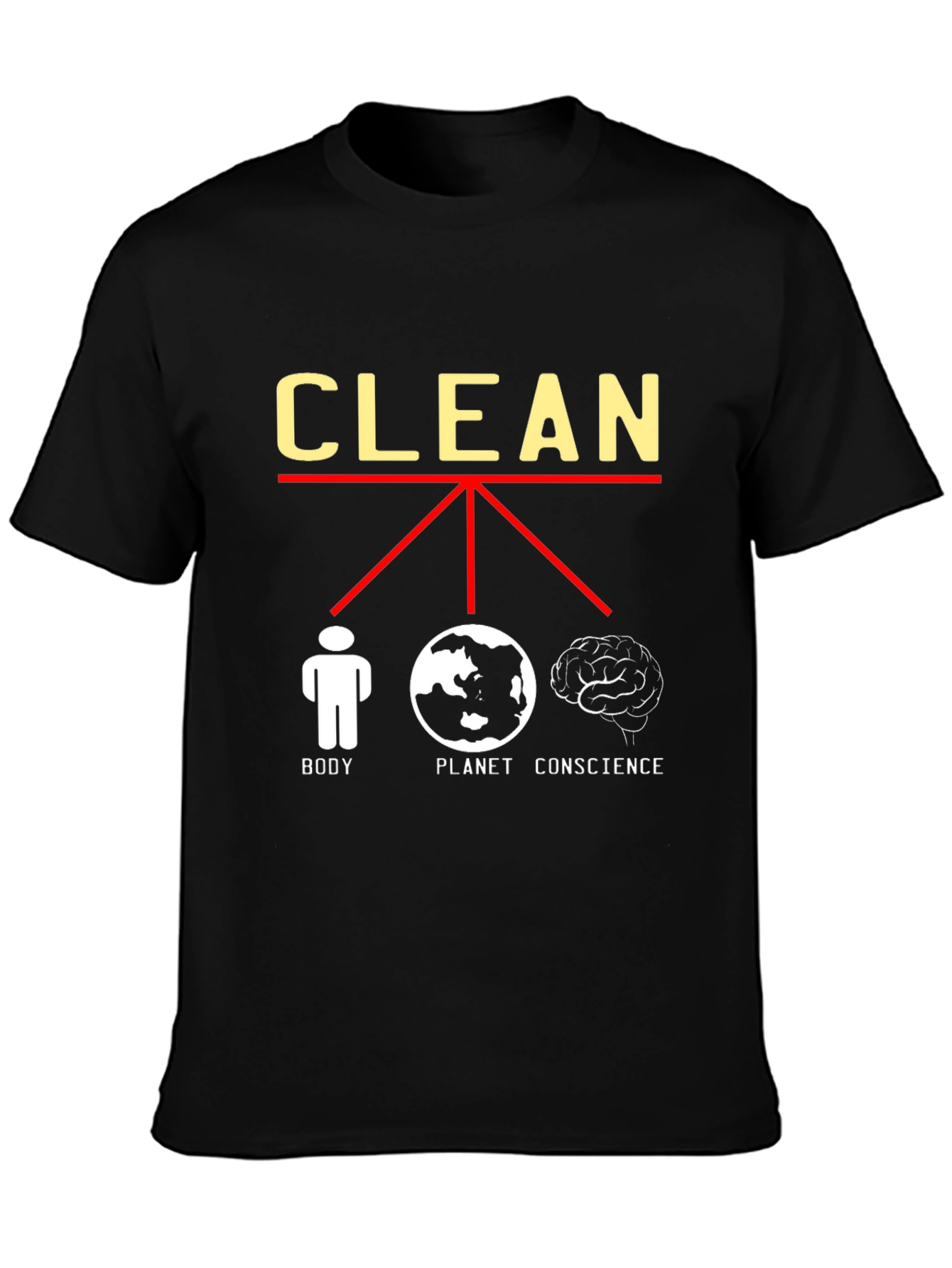 Clean Body Planet Conscience Graphic T-Shirt