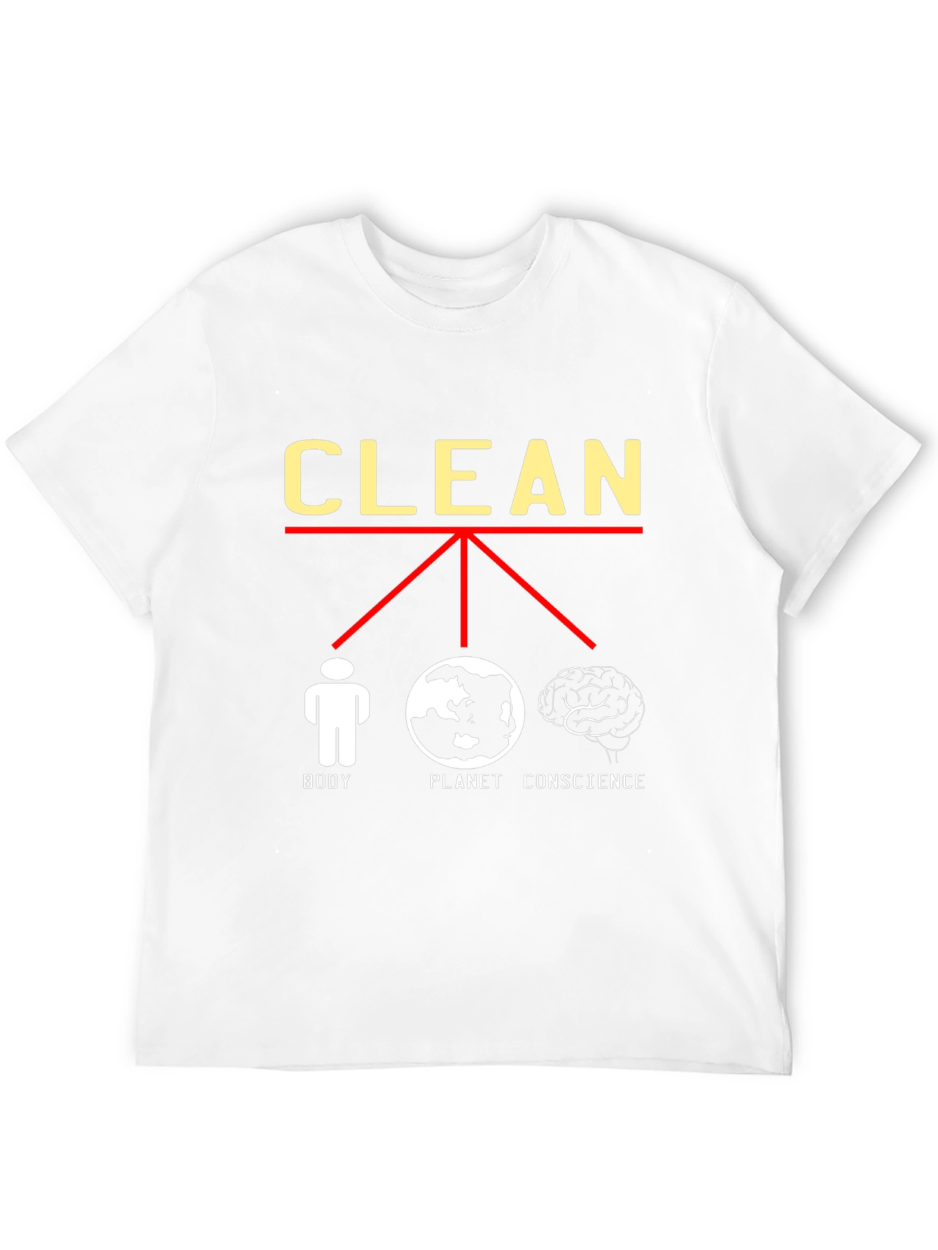Clean Body Planet Conscience Graphic T-Shirt