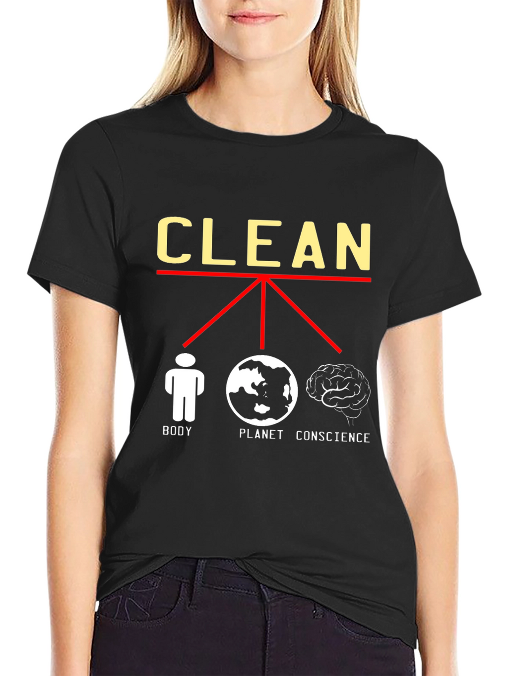 Clean Body Planet Conscience Graphic T-Shirt