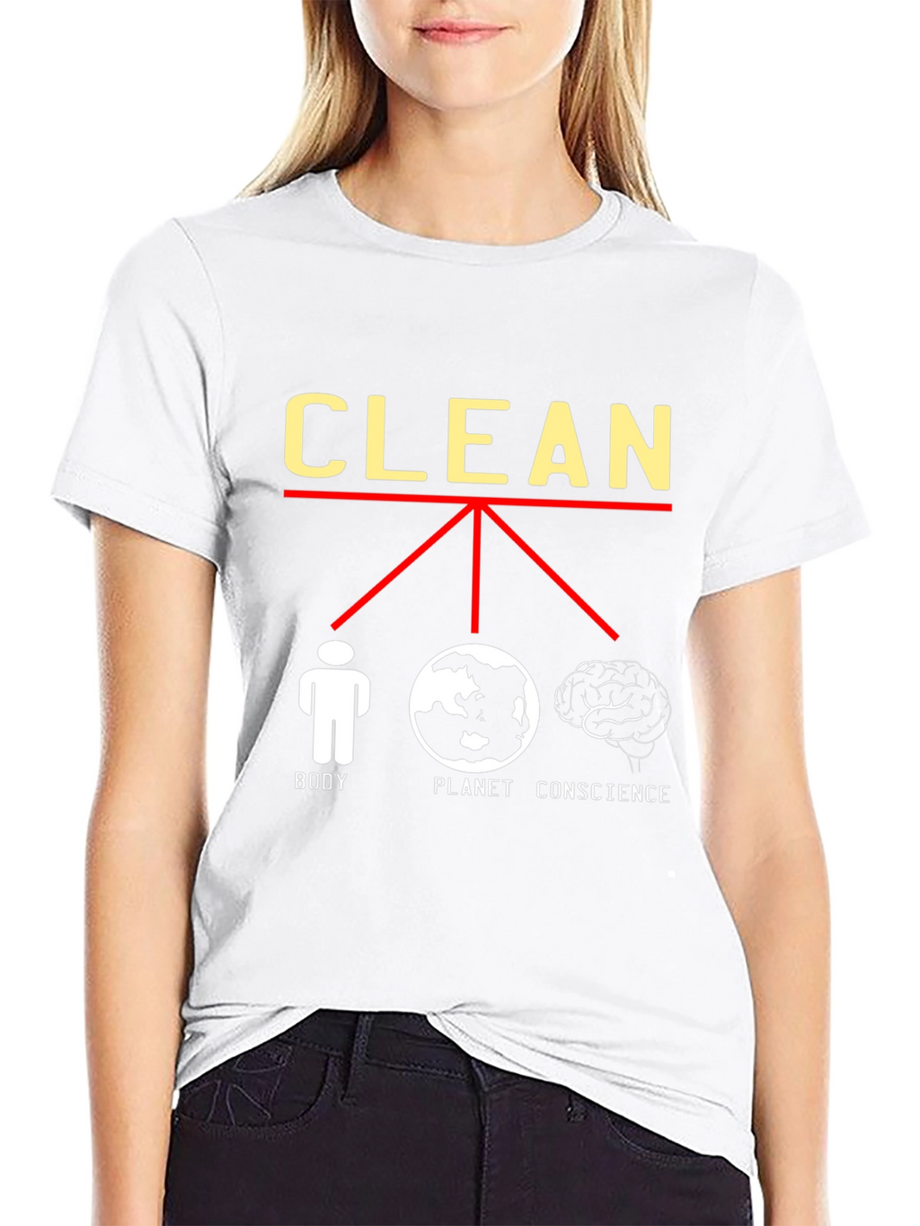 Clean Body Planet Conscience Graphic T-Shirt