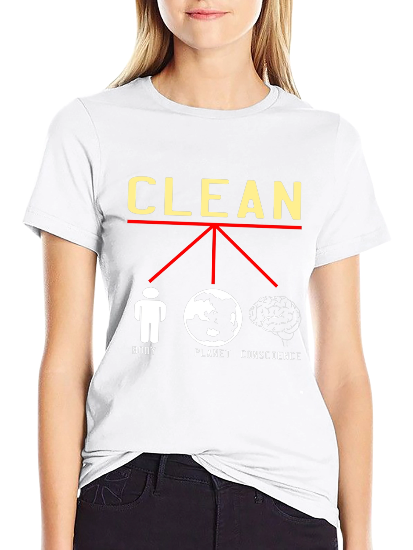 Clean Body Planet Conscience Graphic T-Shirt