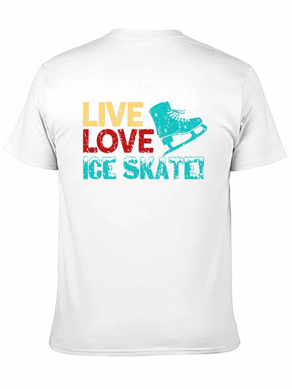 Live Love Ice Skate Black Graphic T-Shirt