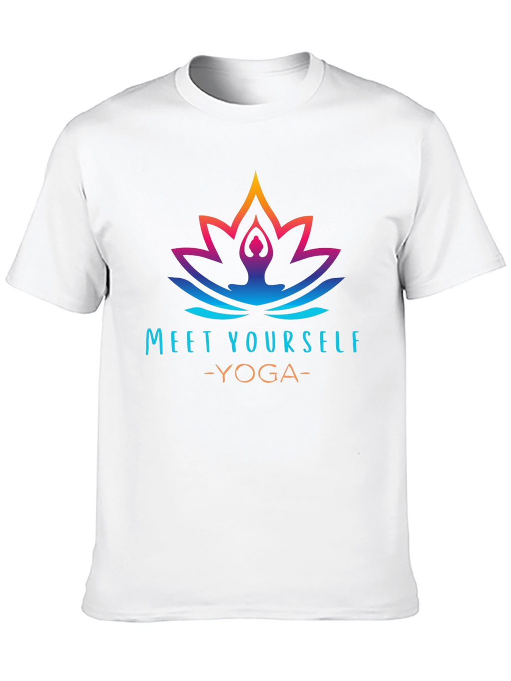 Meet Yourself Yoga Graphic Black T-Shirt