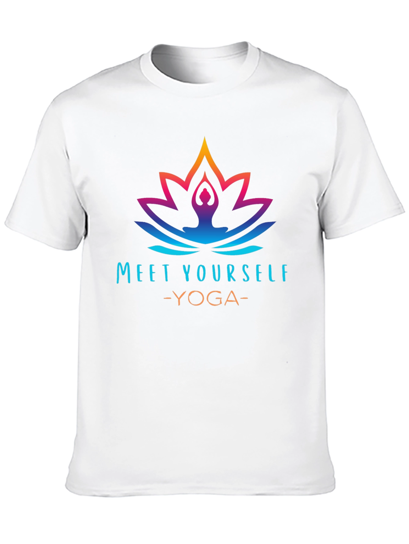 Meet Yourself Yoga Graphic Black T-Shirt