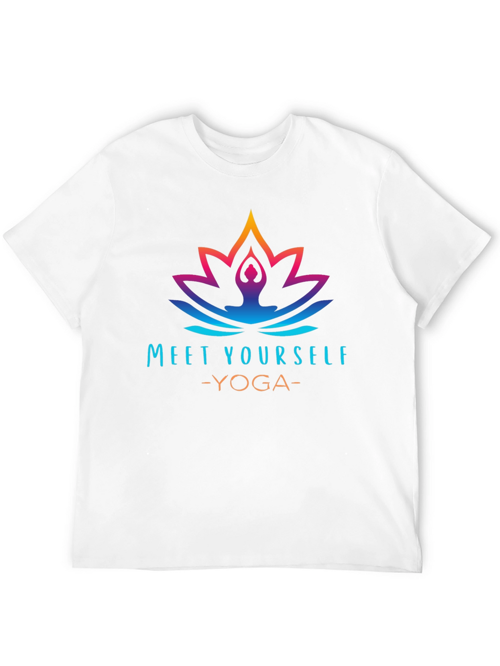 Meet Yourself Yoga Graphic Black T-Shirt