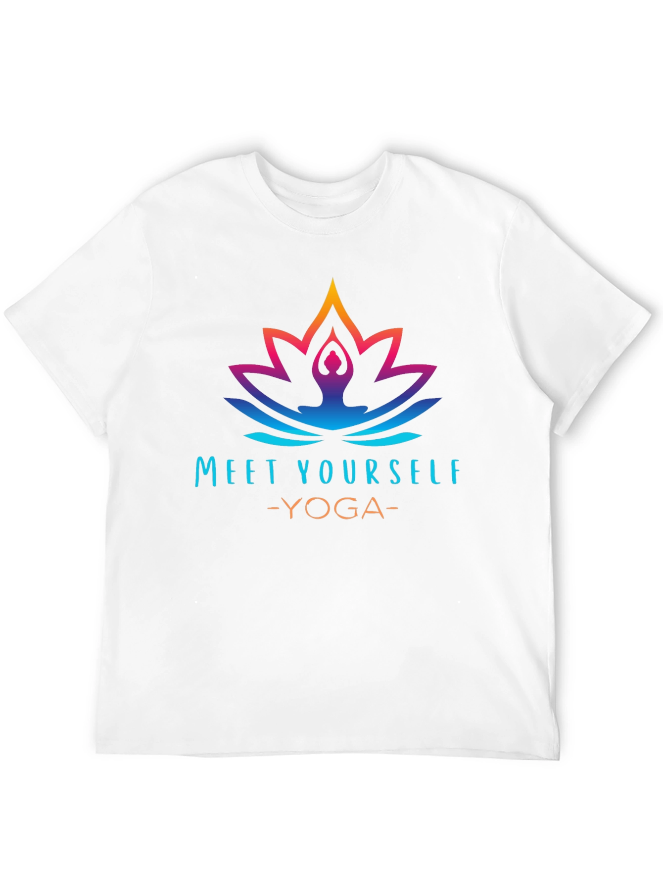 Meet Yourself Yoga Graphic Black T-Shirt