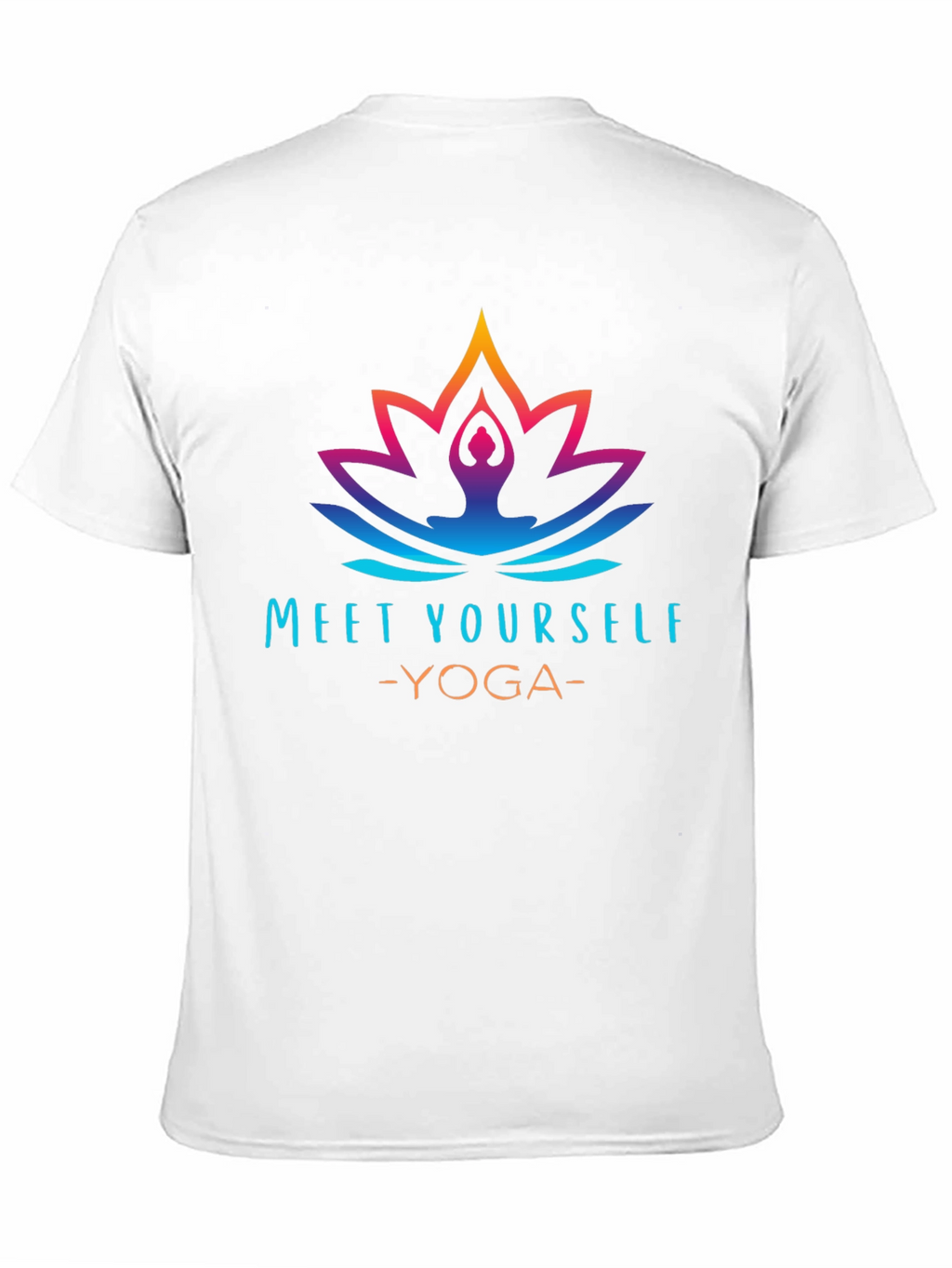 Meet Yourself Yoga Graphic Black T-Shirt