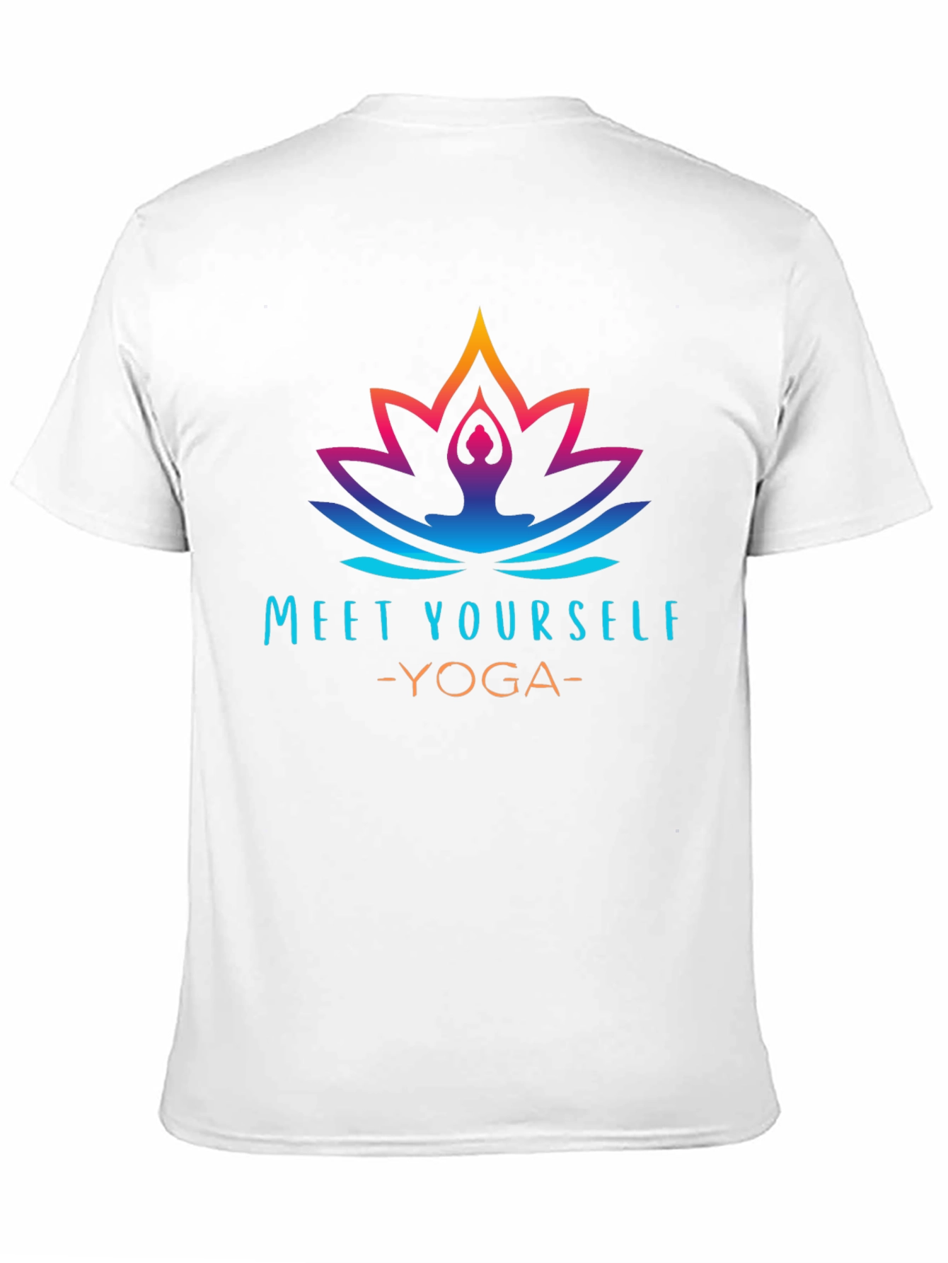 Meet Yourself Yoga Graphic Black T-Shirt