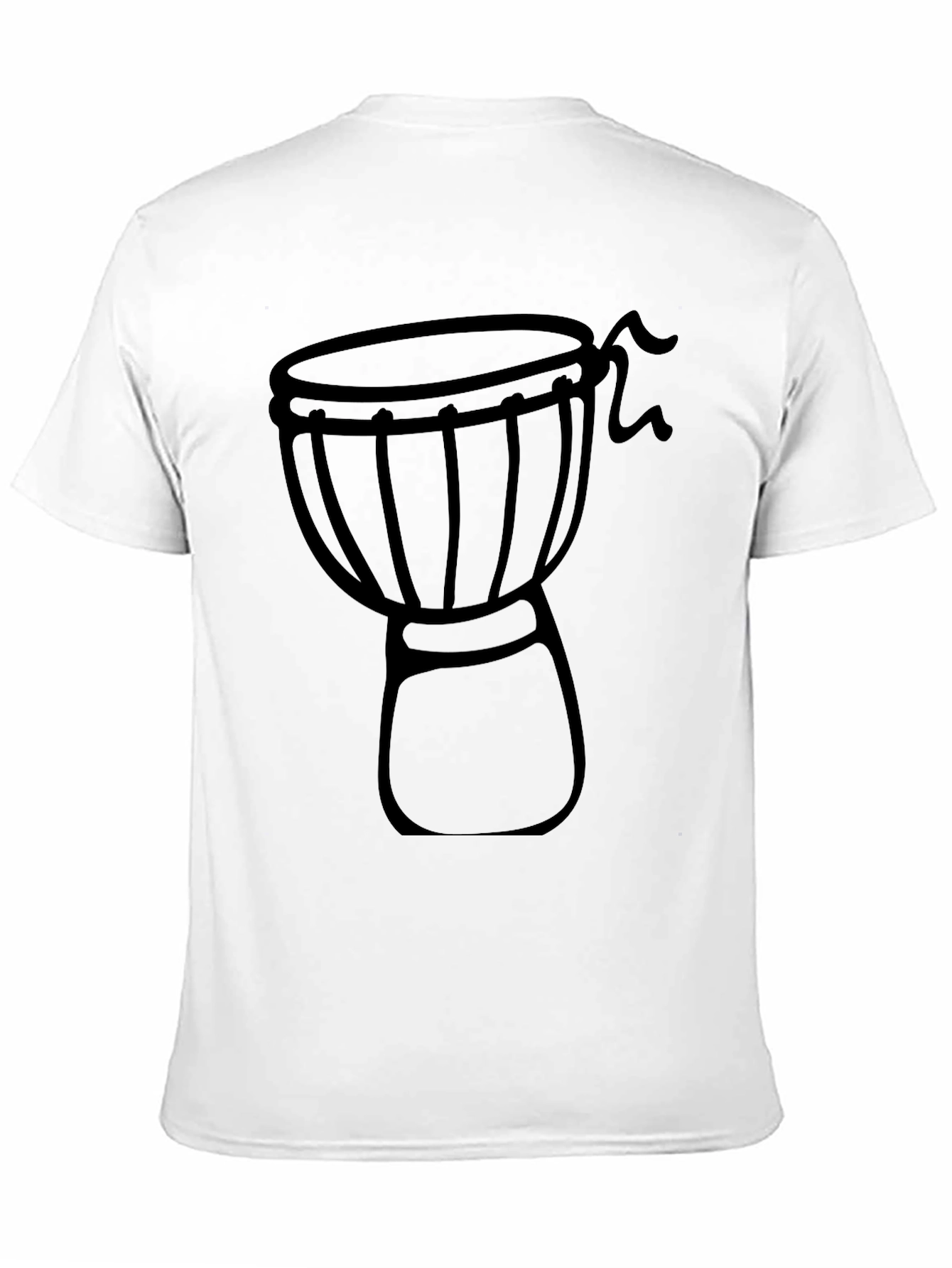 Djembe Drum Graphic Tee - Black Cotton Blend