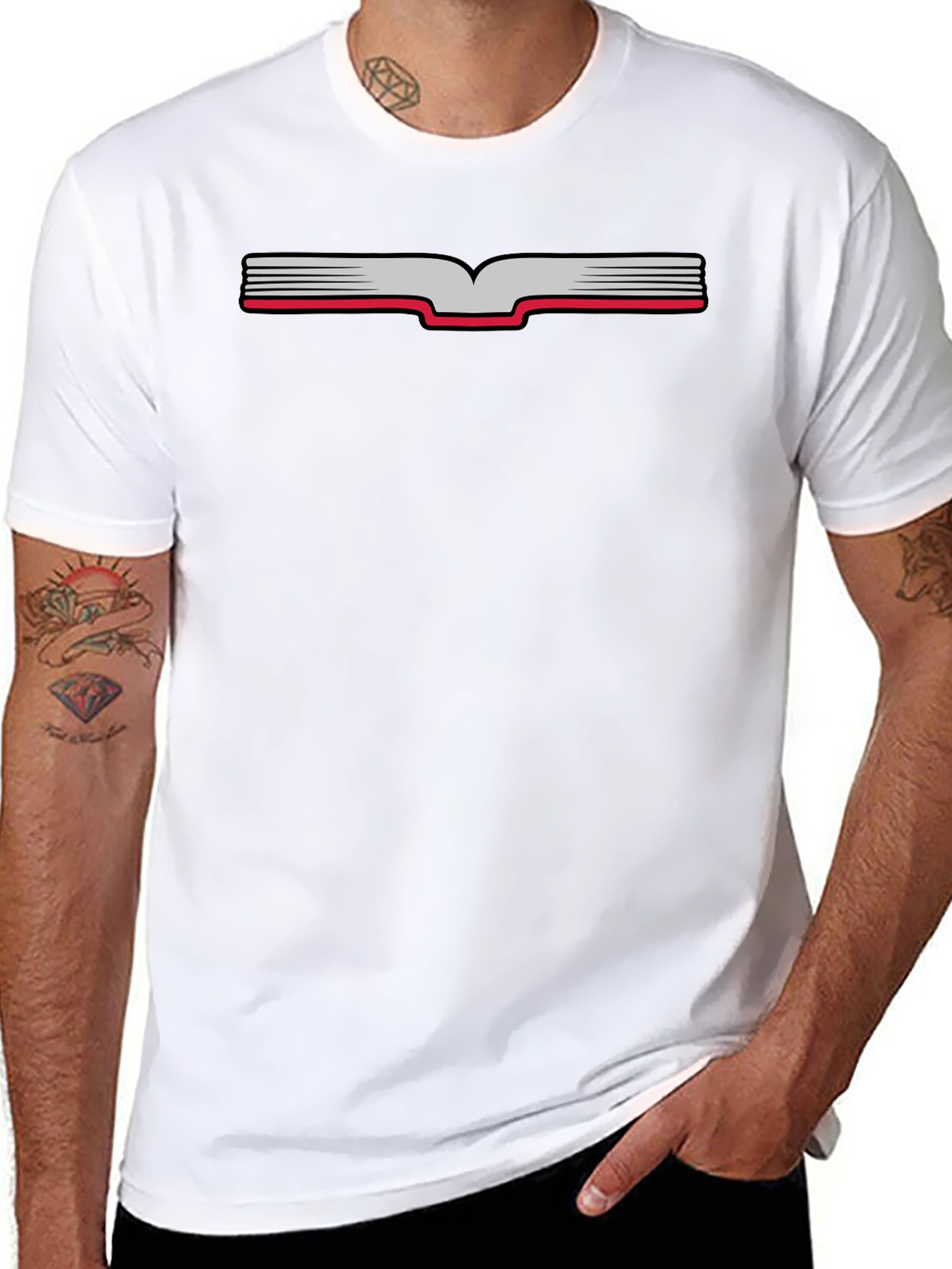 Open Book Graphic Tee - Black
