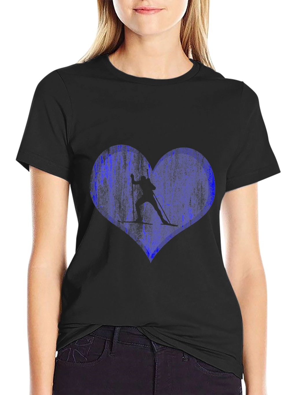 Skiing Heart T-Shirt - Love Winter Sports
