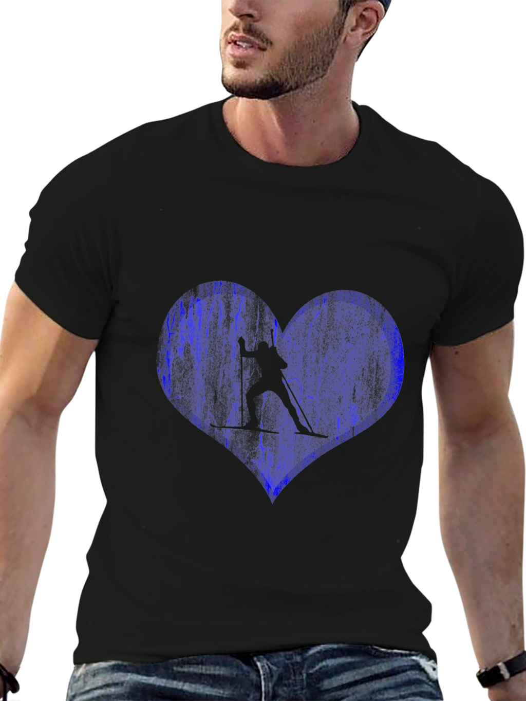 Skiing Heart T-Shirt - Love Winter Sports