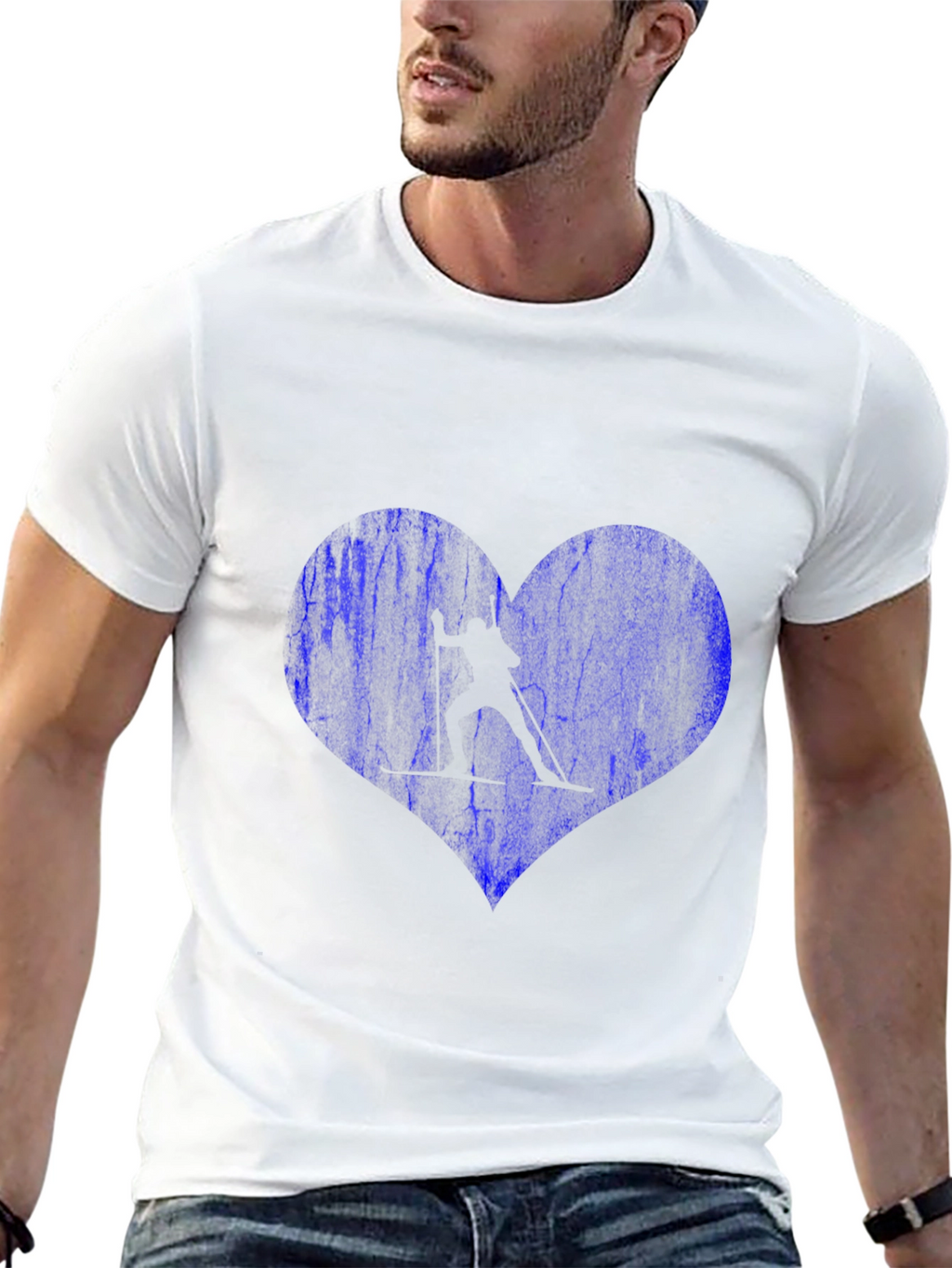Skiing Heart T-Shirt - Love Winter Sports