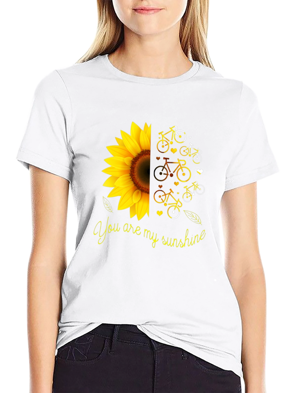 You Are My Sunshine Sunflower Bike Graphic T-Shirt
