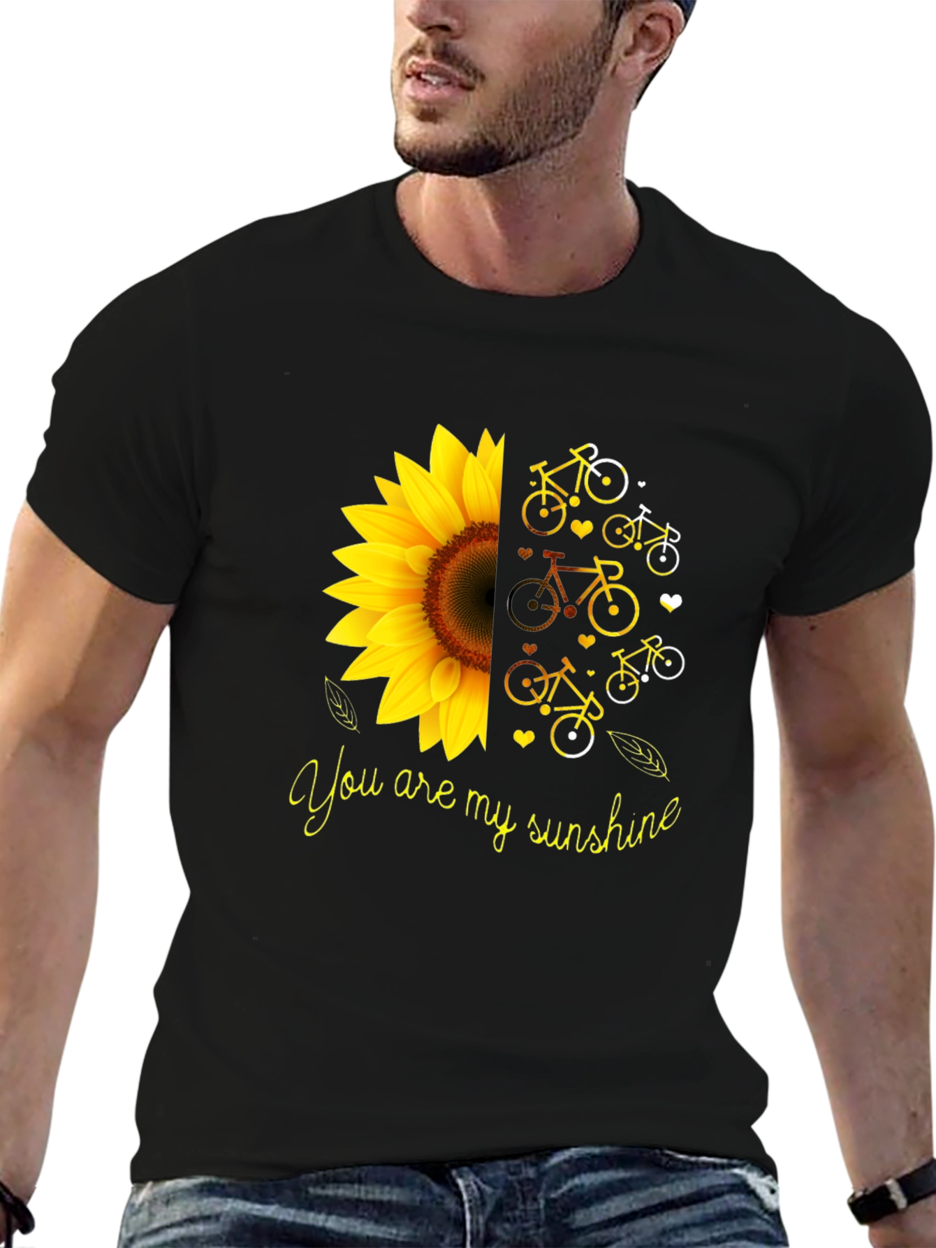 You Are My Sunshine Sunflower Bike Graphic T-Shirt