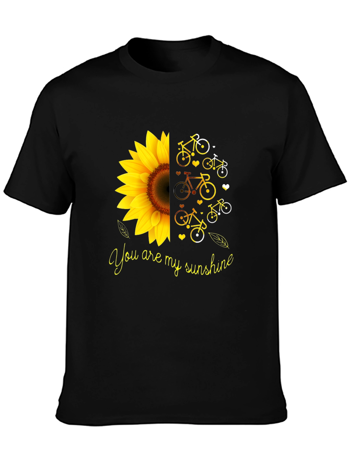 You Are My Sunshine Sunflower Bike Graphic T-Shirt