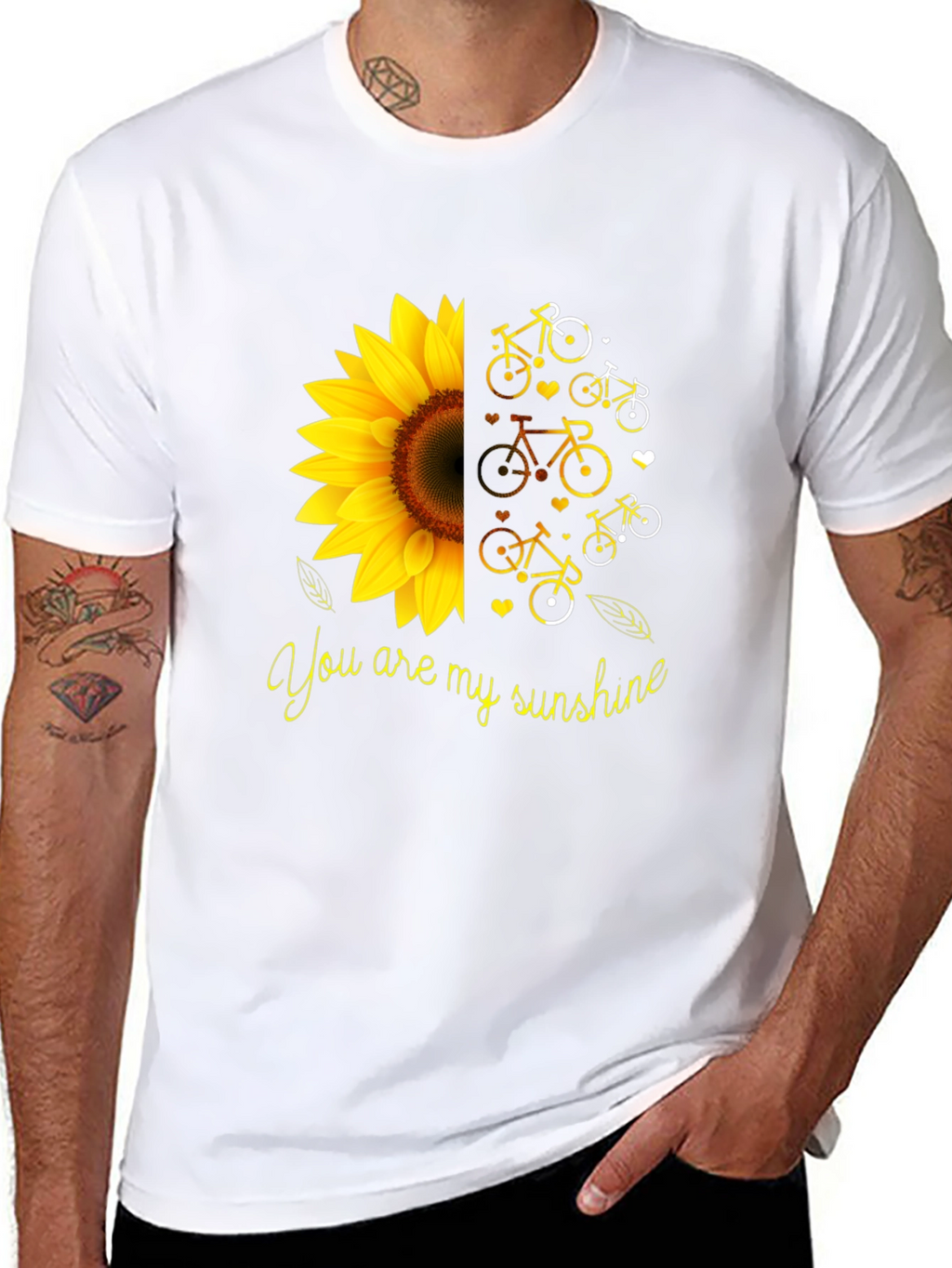 You Are My Sunshine Sunflower Bike Graphic T-Shirt
