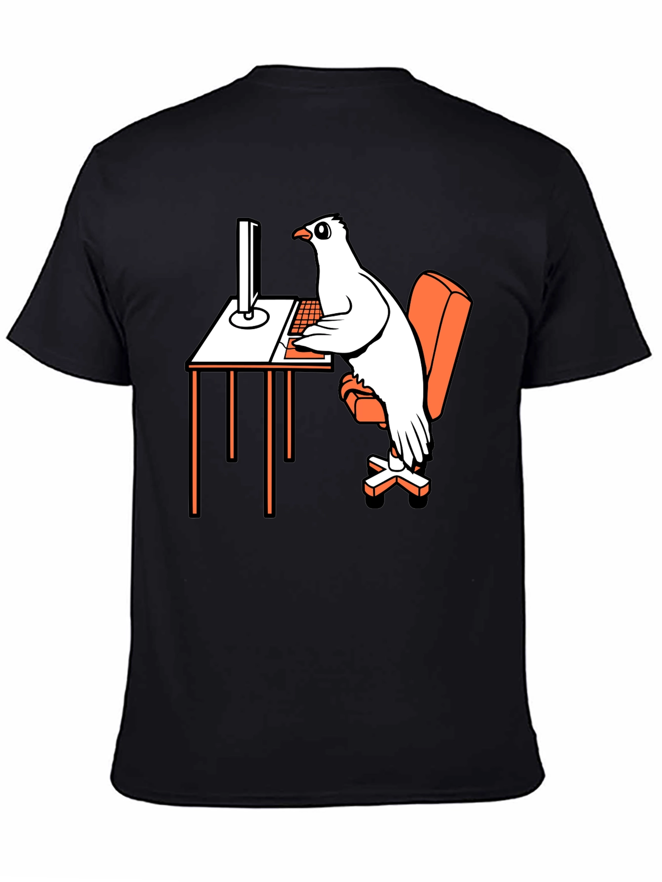 Funny Pigeon Programmer Graphic T-Shirt