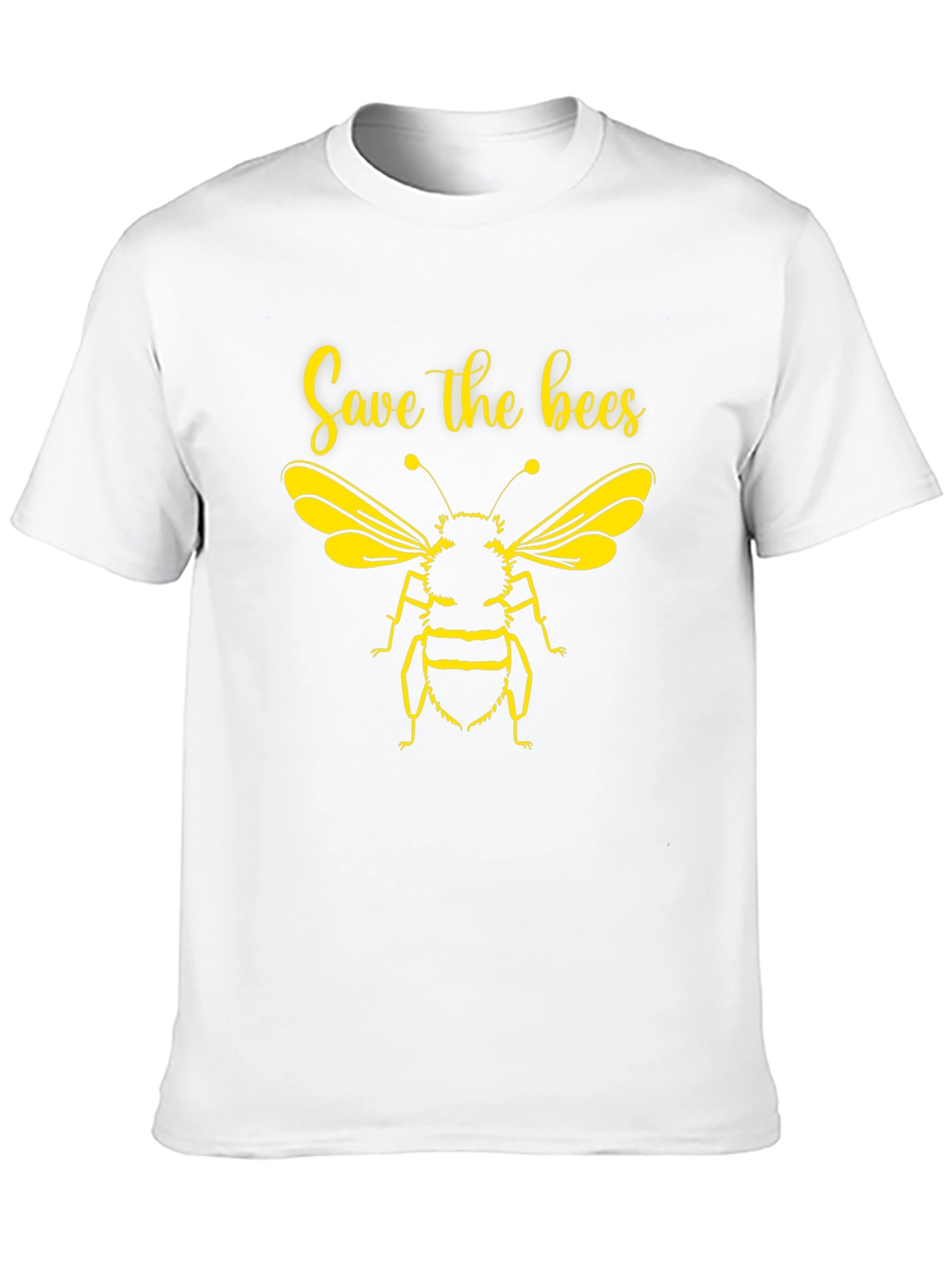 Save the Bees Graphic Tee - Black Cotton T-Shirt