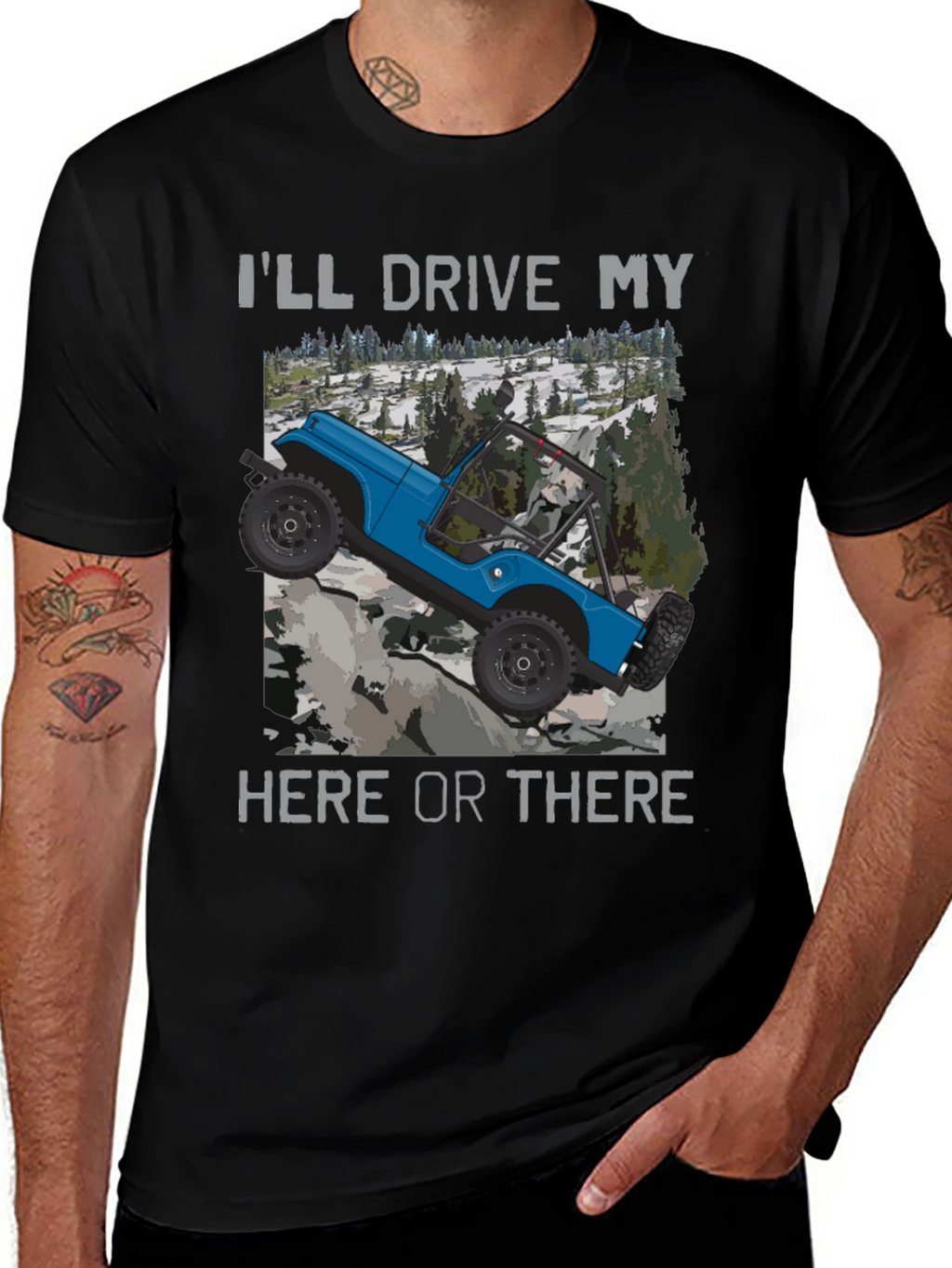 Ill Drive My Here Or There Black T-Shirt
