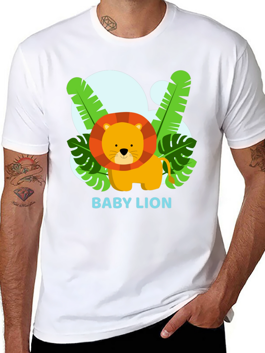 Cute Baby Lion Graphic T-Shirt