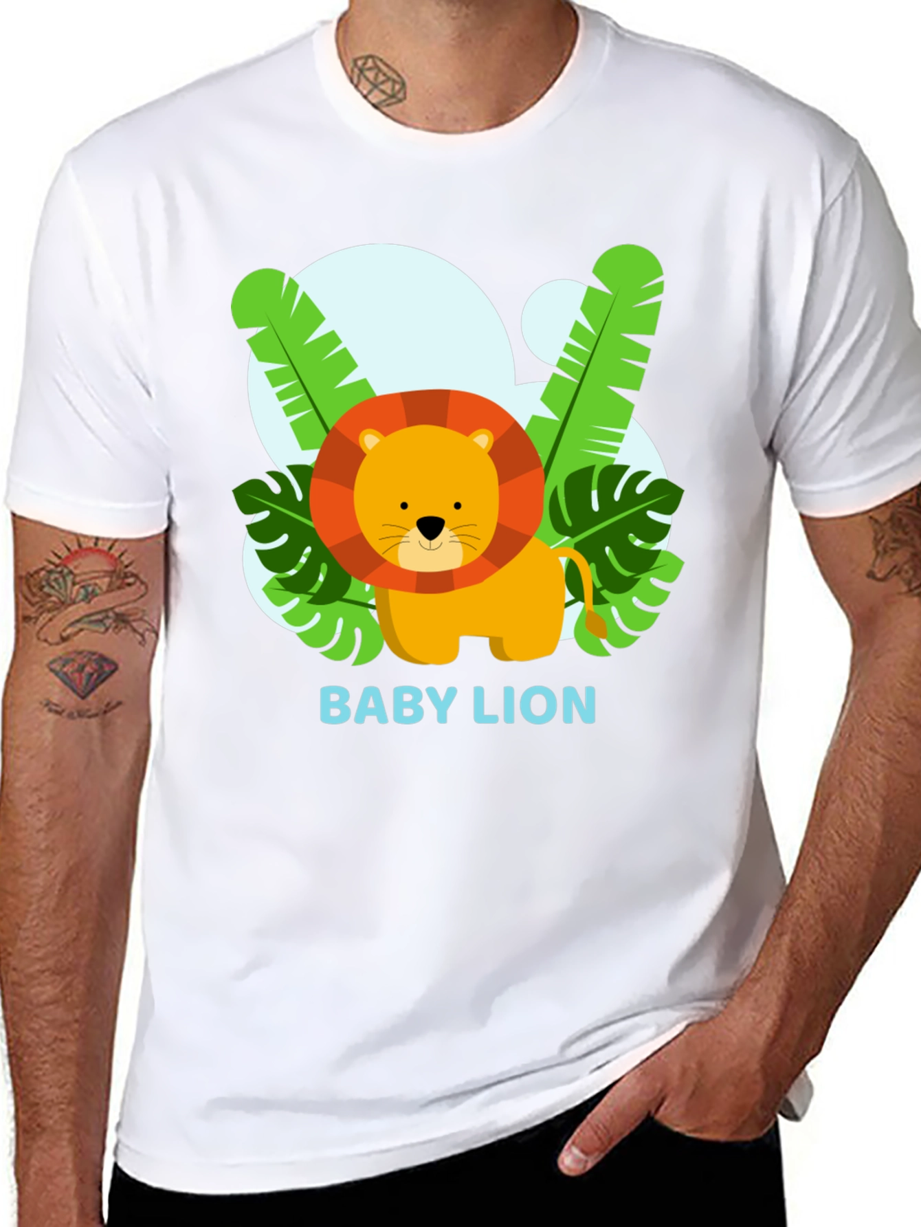 Cute Baby Lion Graphic T-Shirt