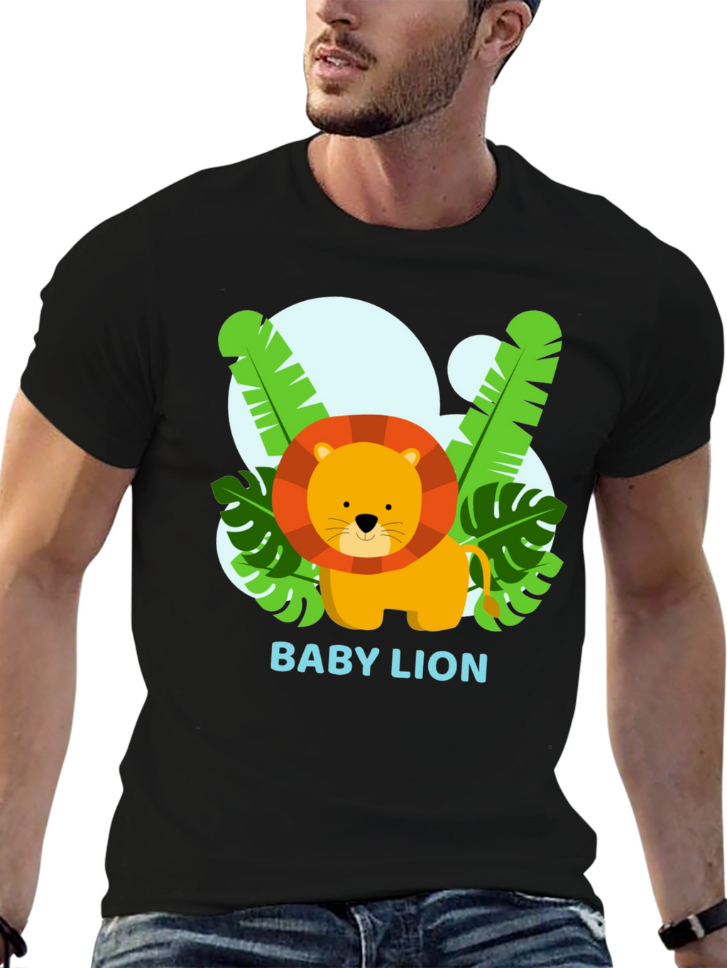 Cute Baby Lion Graphic T-Shirt