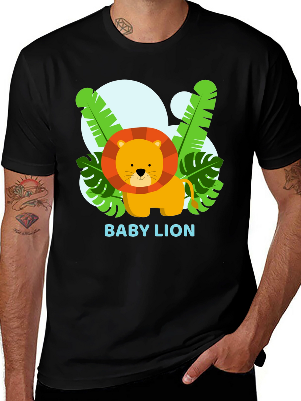 Cute Baby Lion Graphic T-Shirt