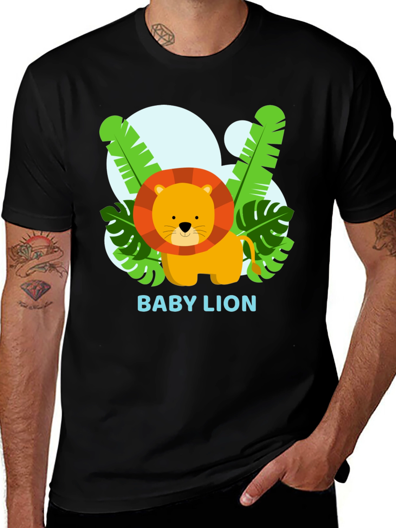 Cute Baby Lion Graphic T-Shirt